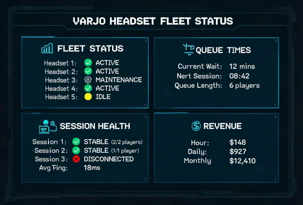 Operator console for VR venue
